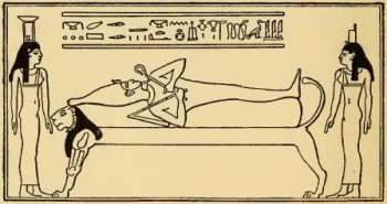 Isis and Nephtys over Osiris